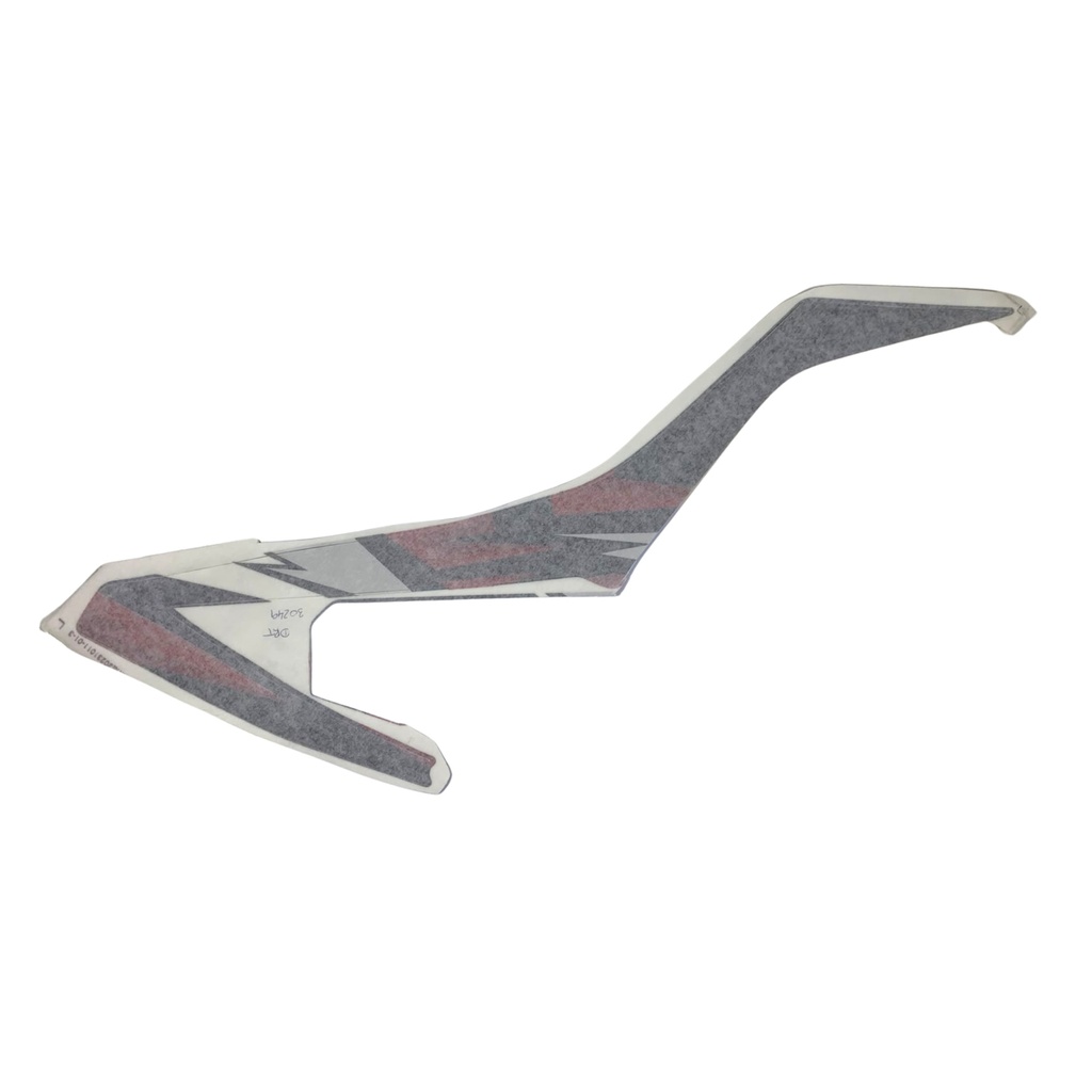 Autocolante Lateral Deposito DRT (Vermelho) - Tox (Volcano RACE 140) (Comp. Tox Volcano MX 125)