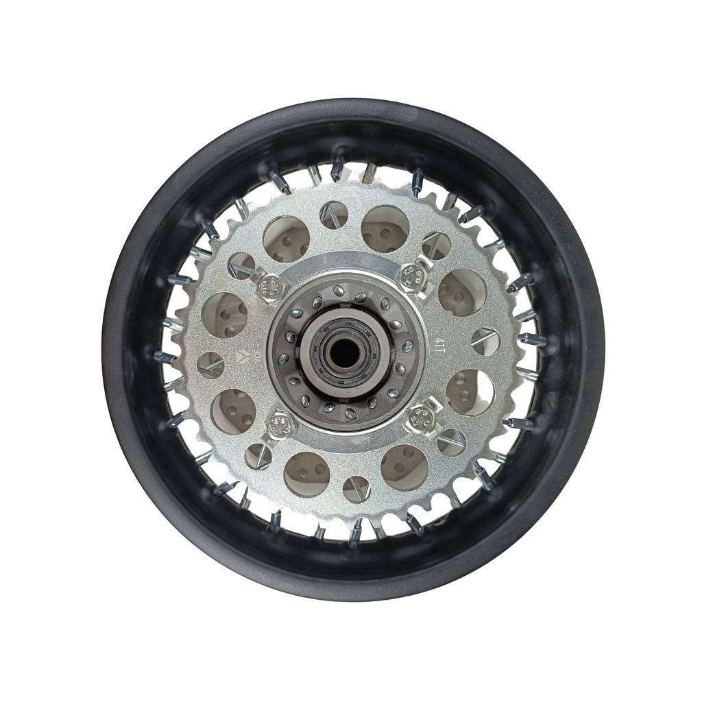 Jante traseira completa 10" (1.85 x10", eixo 15mm) - YCF / Pitbike