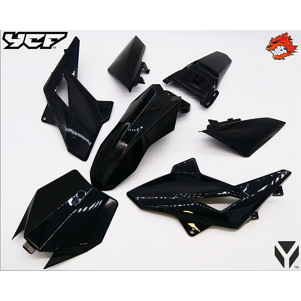 Kit carenagens completo PRETO - YCF (50cc) (›2012)
