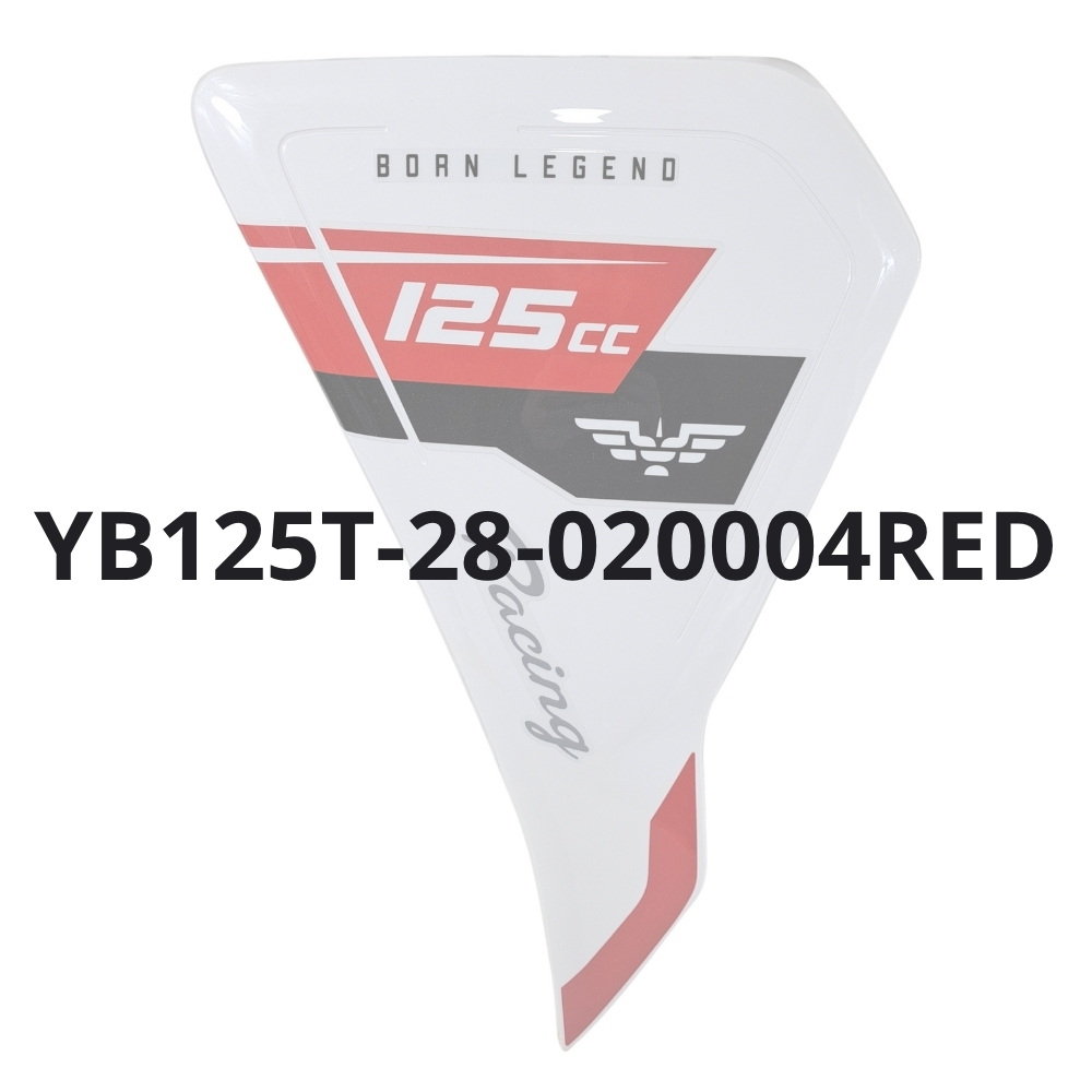 Carenagem Frontal Lateral ESQUERDA C/ RISCO (Vermelha) (YB125T-28-020004RED) - Mytos (ZOOM 125) C/ RISCO