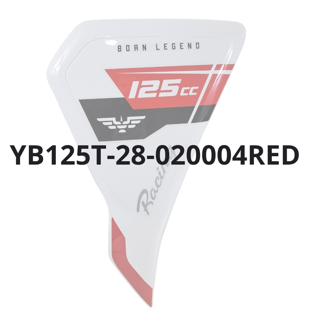 Carenagem Frontal Lateral DIREITA C/ RISCO (Vermelha) (YB125T-28-020005RED) - Mytos (ZOOM 125) C/ RISCO