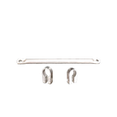 Barra do Guiador com abraçadeiras (L: 245mm / Ø: 14mm)